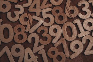 Background of numbers. from zero to nine. Numbers texture. Finance data concept. Mathematic....