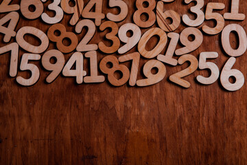 Background of numbers. from zero to nine. Numbers texture. Finance data concept. Mathematic....