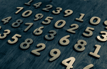 Background of numbers. from zero to nine. Numbers texture. Finance data concept. Mathematic....