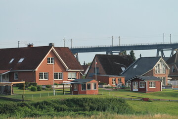 Houses in Kiel Canam in Germany.