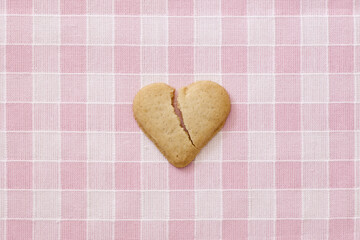 Broken Heart-shaped Cookie