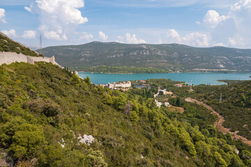 Fototapeta na wymiar the walls of Ston in Croatia in Europe