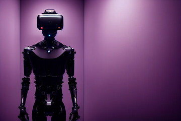 Robots. Futuristic interpretation Future 2025. Illustration for advertising, cartoons, games, print media.Illustration for advertising, cartoons, games, print media. My collection.