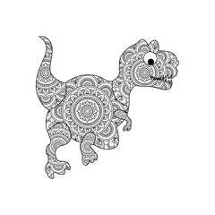 Vector animal mandala coloring page for kids