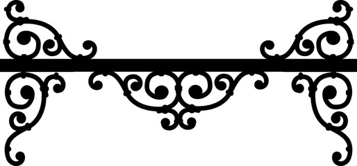 decorative border vignette banner swirl design elements swirls decoration floral pattern
