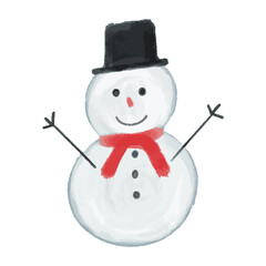 watercolor snowman