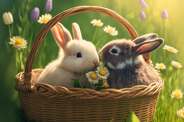 Two Bunnies in Love, A Valentine's Day Tale of Romance and Devotion.