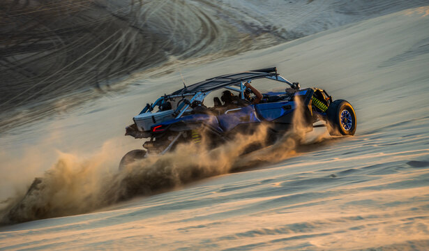 Custom made desert car bashing sand dunes in Doha, Qatar