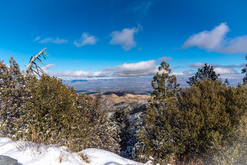 Snow Topped Catalina Mountains in Arizona