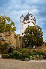 Fototapeta na wymiar Castle in Eltville with palace gardens, Rhine, Rhineland, Germany, Europe