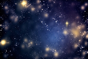 Fototapeta premium Dark Night Starry Sky Background. Image created with Generative AI technology.