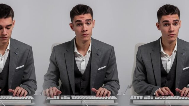 Repetitive shot of businessman
