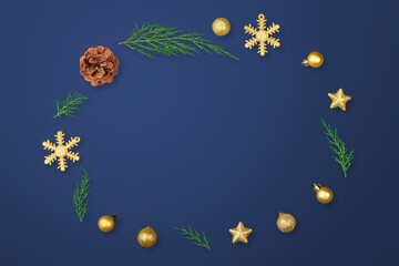 Naklejka na ściany i meble Christmas beautiful tree decorations for holiday
