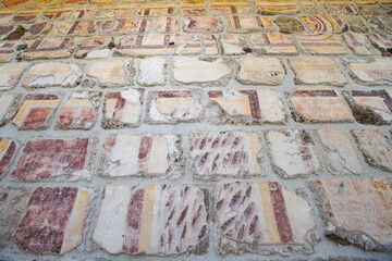 Painted Wall in Laodicea on the Lycus Ancient City in Denizli, Turkiye