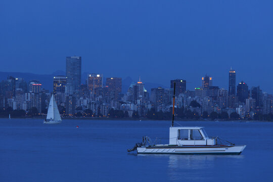 Vancouver View From Jericho Beach, British Columbia, Canada
