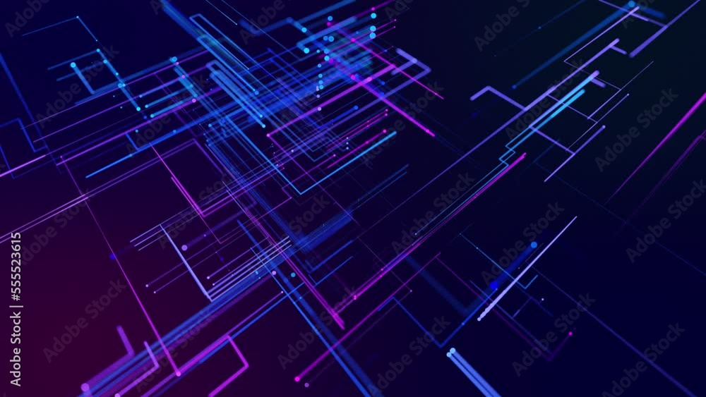 Poster info concept lines and nodes. vj loop hologram abstract background sci fi theme, information blocks,