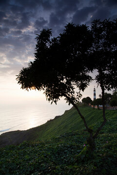 Miraflores Lighthouse, Parque Raimondi along Malecon Cisneros, Miraflores, Lima, Peru