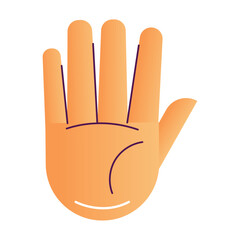 Isolated colored hand gesture icon Vector