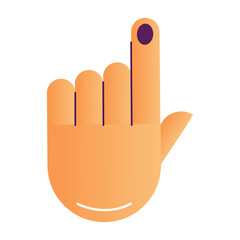 Isolated colored hand gesture icon Vector