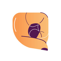 Isolated colored hand gesture icon Vector