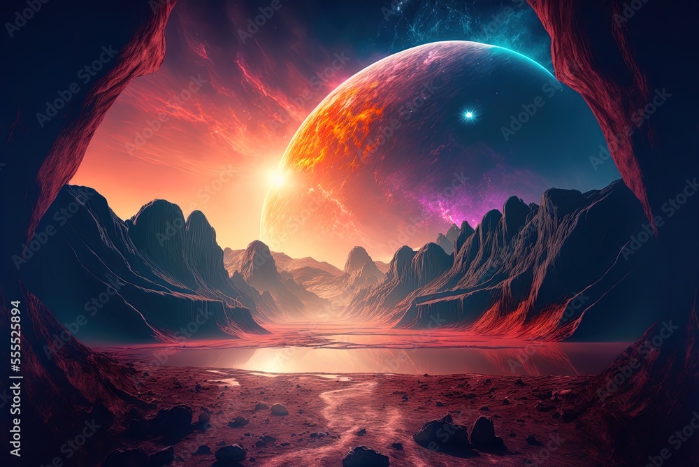 Poster unearthly planet. definition of an extrasolar planet, planet, and its environment. planet whose iden