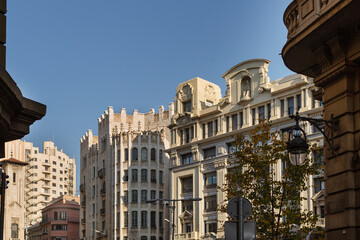 Beautiful architecture in the city centre of Barcelona