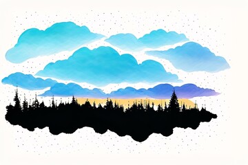 mountain landscape silhouette