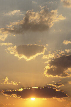 Clouds at Sunset Popa Falls, Namibia