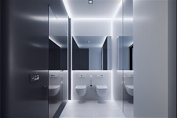 Modern contemporary upscale toilet in a minimal style