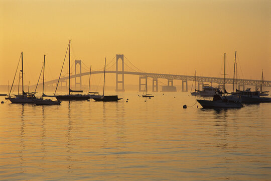 Claiborne Pell Newport Bridge, Newport, Rhode Island, USA