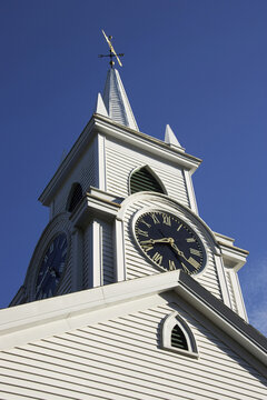 Steeple, Dennis Union Church, Dennis, Cape Cod, Massachusetts, USA