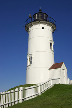 Nobska Lighthouse, Woods Hole, Falmouth, Cape Cod, Massachusetts, USA
