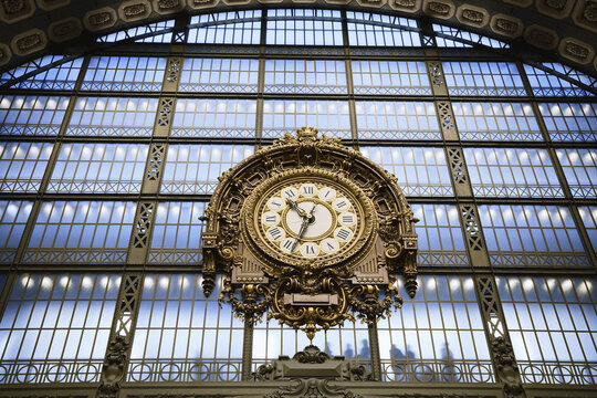 Clock at Musee d'Orsay, Paris, France
