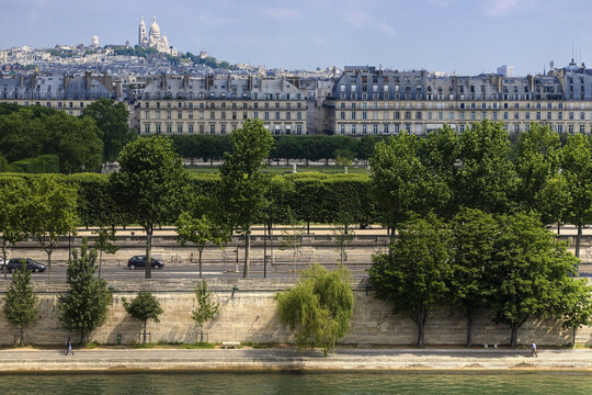 View from Open Air Terrace of Musee d'Orsay Looking Towards Sacre Coeur, Paris, France