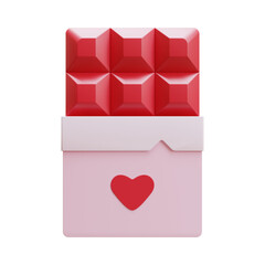 Valentine Chocolate 3D Render Element