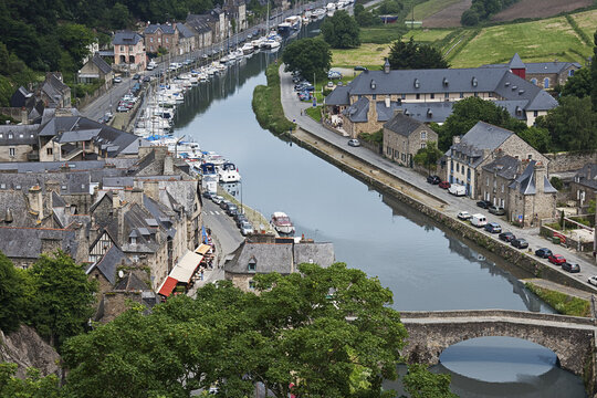Old Port on River Rance, Dinan, Brittany, France