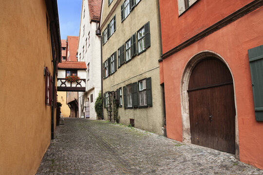 Street, Romantic Road, Dinkelsbuhl, Ansbach District, Bavaria, Germany