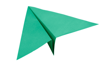 Colorful rocket origami from the paper