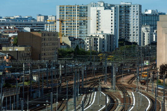 Railroad Tracks at Gare Montparnasse, Paris, France