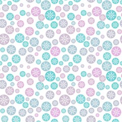 Winter seamless Noel snowflakes for wrapping paper and clothes print and kids and Christmas gifts