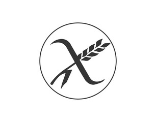 Isolated gluten free symbol. 
