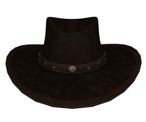 3d rendering realistic cowboy hat