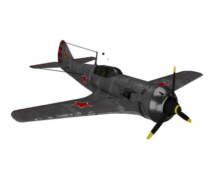 3d rendering realistic old soviet war plane