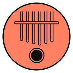 kalimba icon, kalimba illustration, vector icon, musical instrument