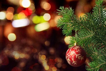 Christmas beautiful tree decorations for holiday