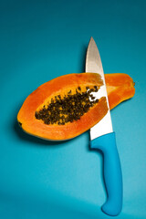 Juicy papaya in close proximity