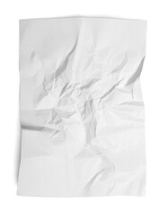 A crumpled unfolded piece of white paper