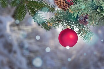 Obraz na płótnie Canvas Christmas beautiful tree decorations for holiday