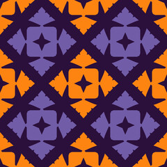 Seamless pattern with bright geometric ornament.