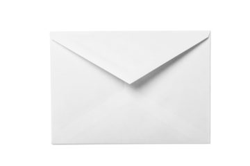 A classic white blank paper envelope